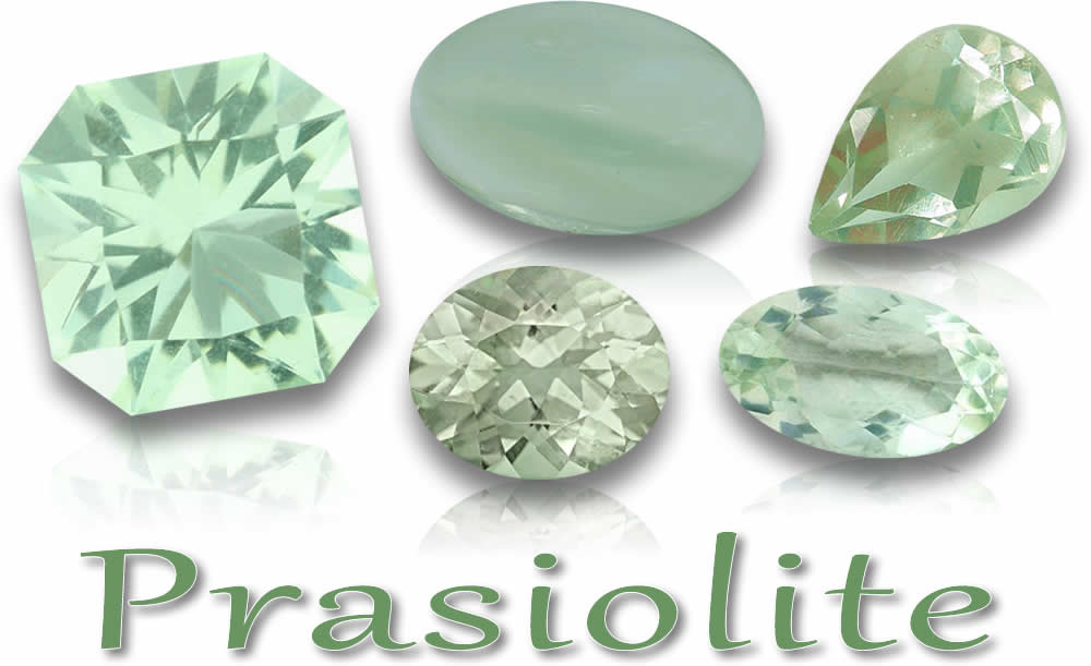 Pierres précieuses de prasiolite