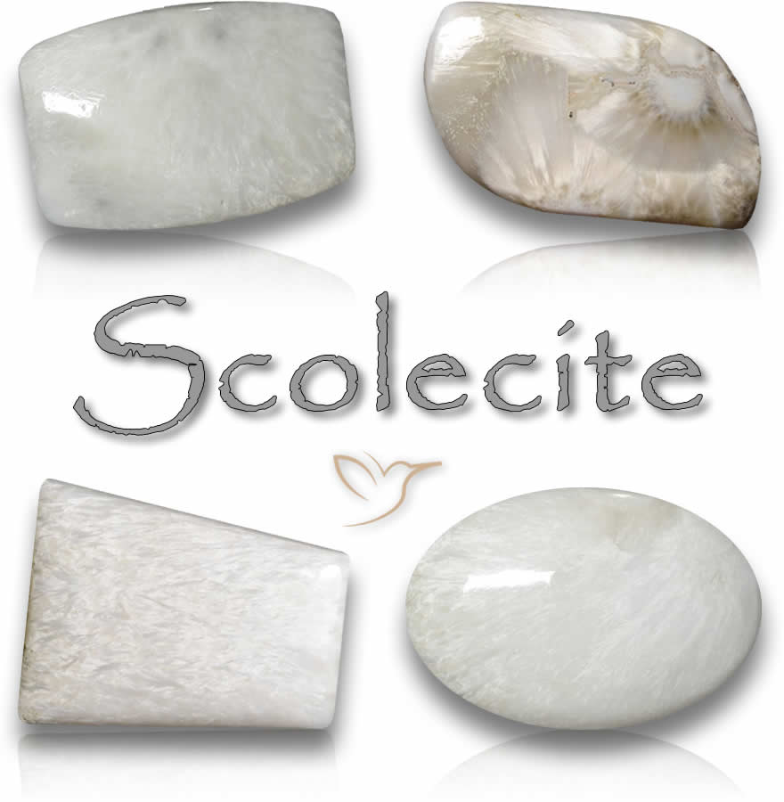 Pierres précieuses de Scolécite