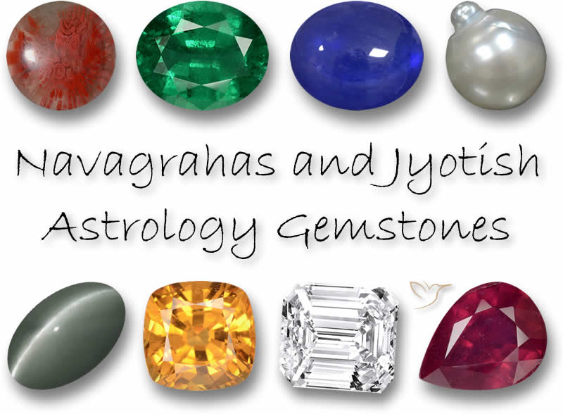 Navagrahas et pierres précieuses d'astrologie Jyotish