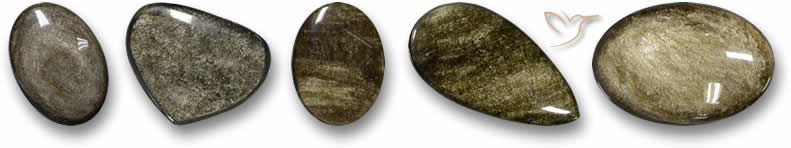 Pierres précieuses d'obsidienne