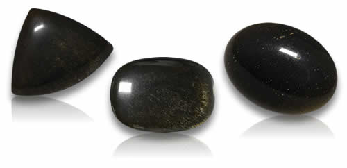 Pierres précieuses d'obsidienne