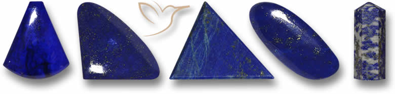Pierres gemmes de Lapis Lazuli de forme insolite