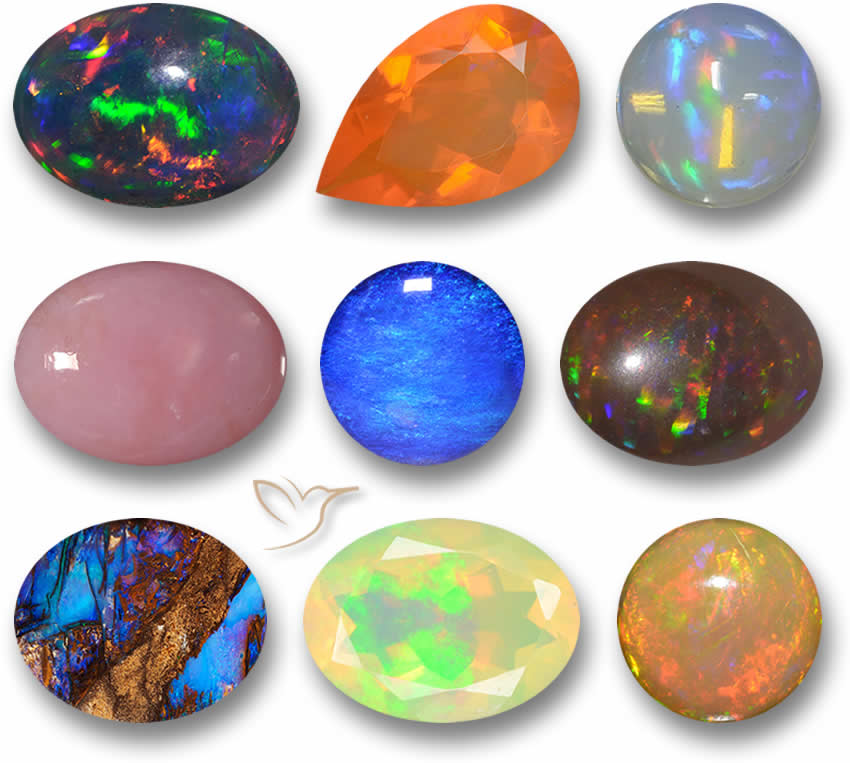 Pierres précieuses d'opale pour la fabrication et la collection de bijoux
