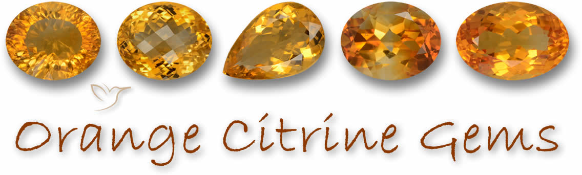 Achetez des pierres précieuses en citrine orange