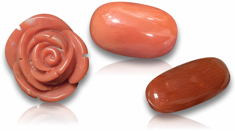Acheter des pierres précieuses de corail orange