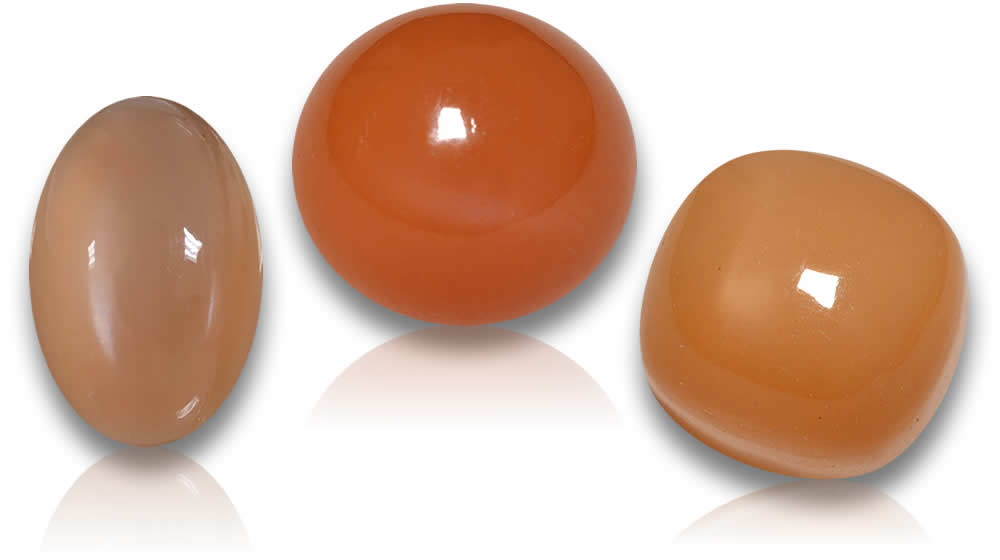 Acheter des pierres précieuses de pierre de lune orange