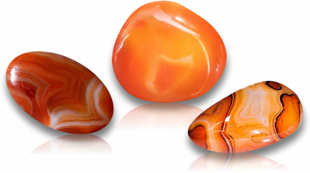 Pierres précieuses de sardonyx orange