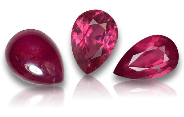 Pear Shaped Ruby - Natural, Certified Loose Rubies