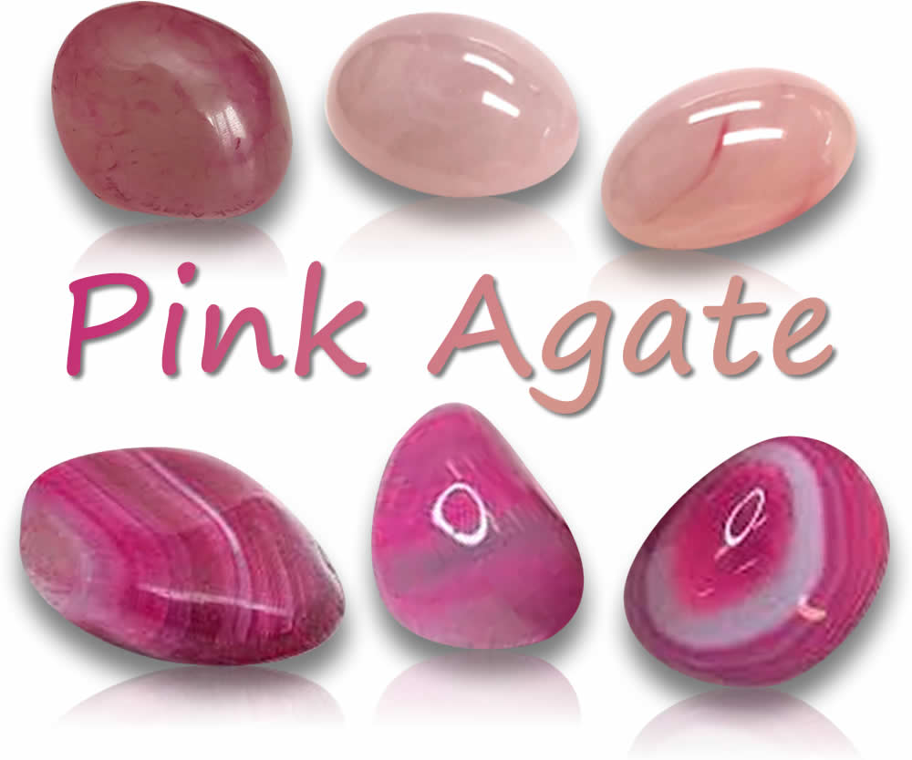 Pierres précieuses d'agate rose naturelle