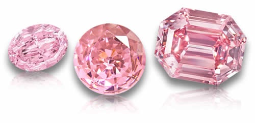 Pierres précieuses naturelles de diamant rose