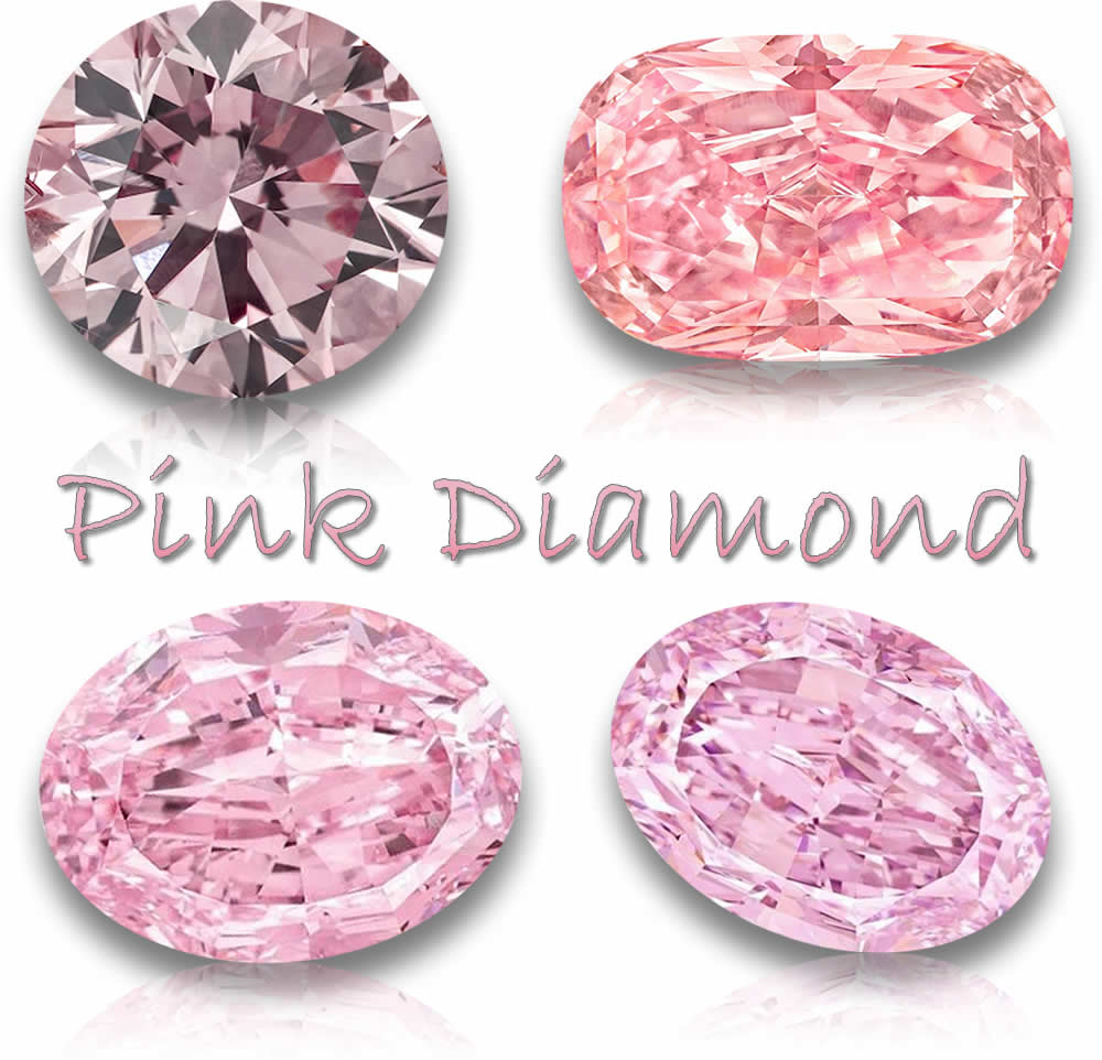 Pierres précieuses de diamant rose naturel