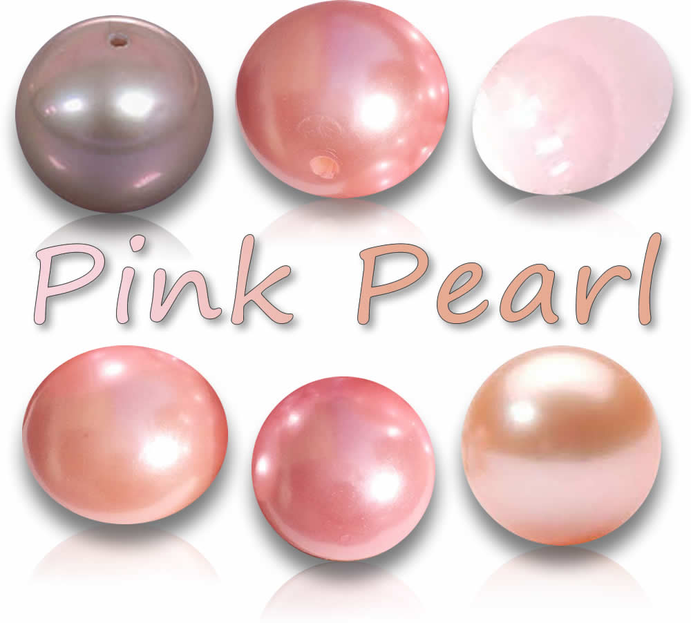 Pierres précieuses de perles roses naturelles