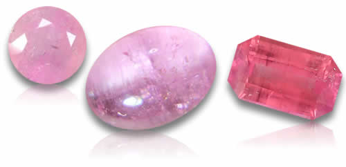 Pierres précieuses naturelles de pezzottaite rose