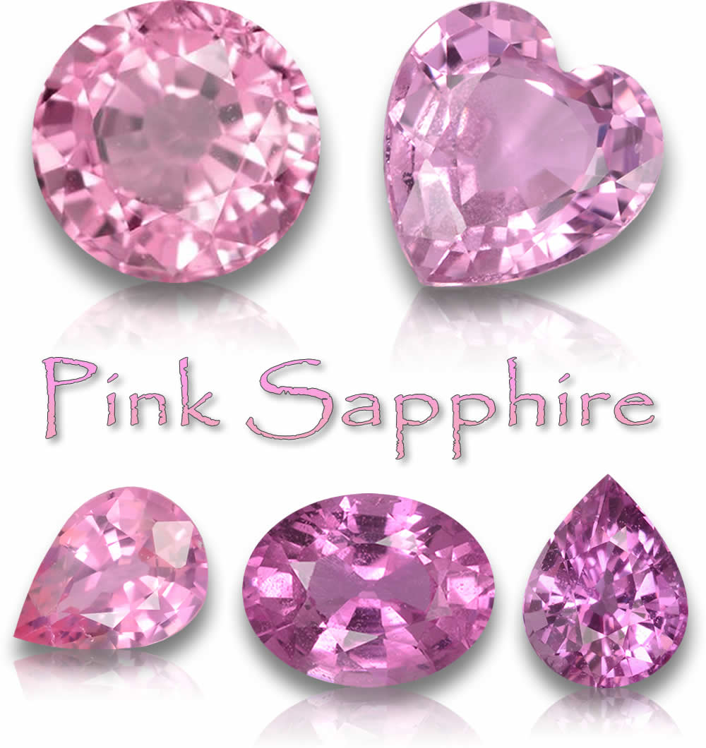 Pierres précieuses de saphir rose naturel