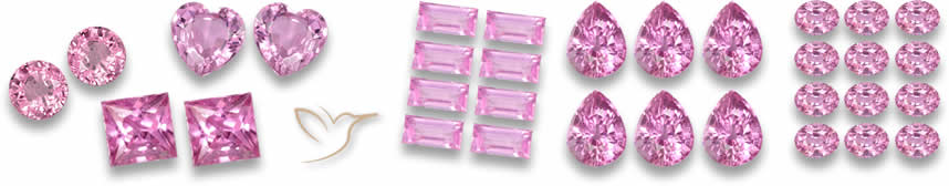 Saphir Rose - Pierres Latérales