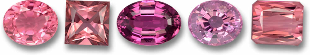 Pierres précieuses de tourmaline rose