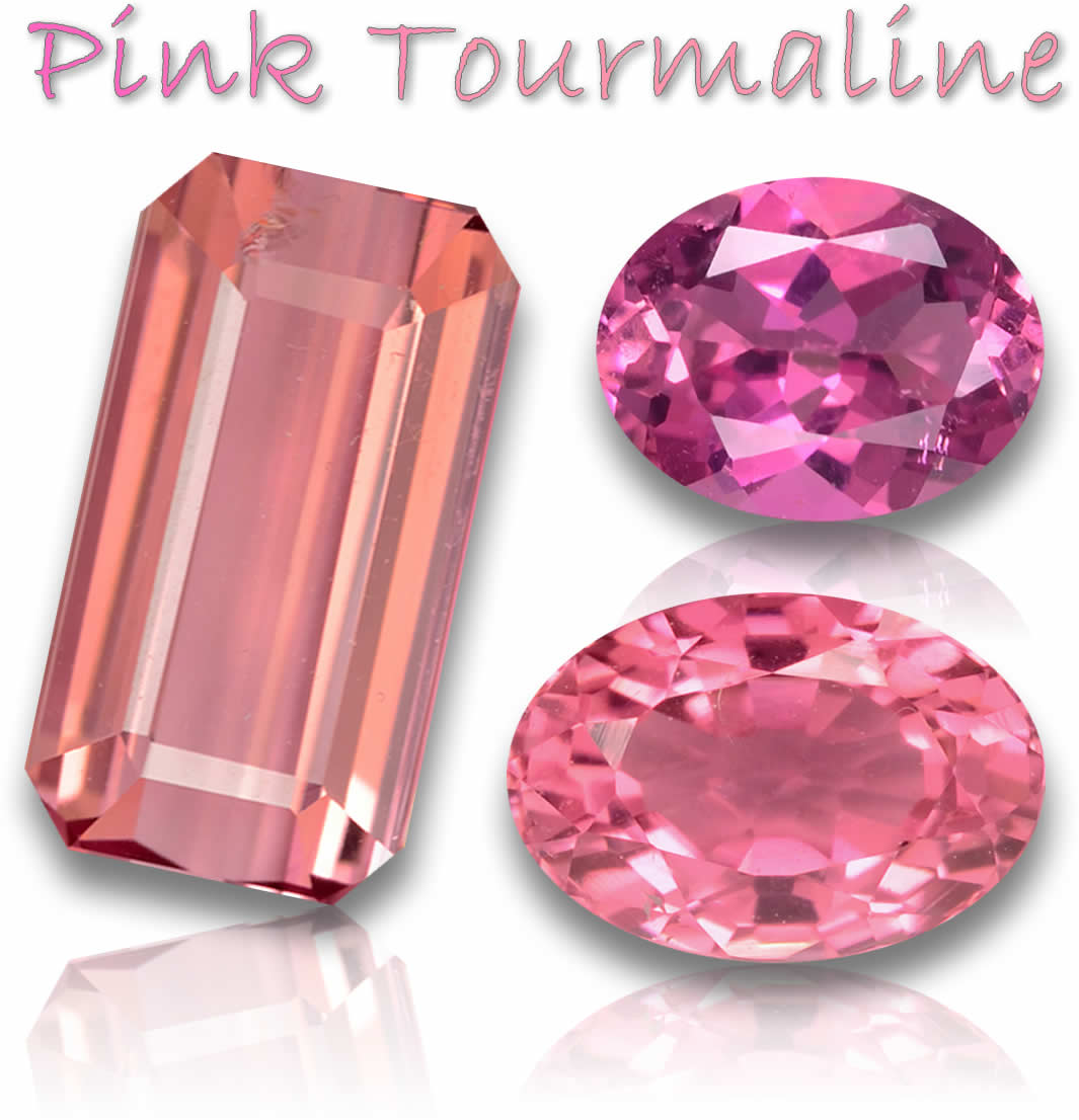 Pierres précieuses de tourmaline rose naturelle