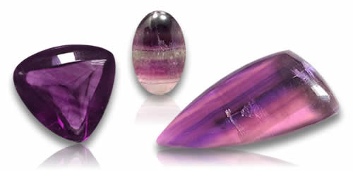 Pierres précieuses de fluorite