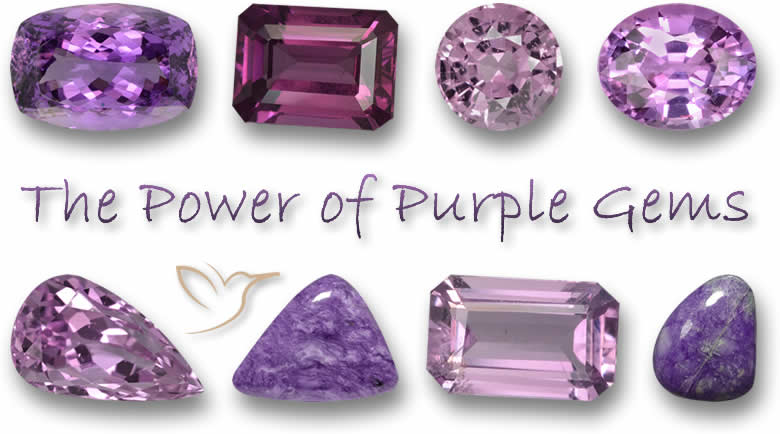 Pierres précieuses violettes