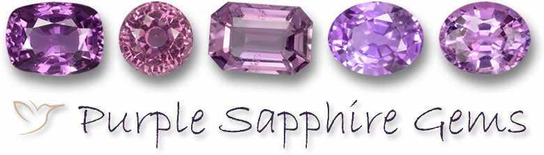 Pierres précieuses en saphir violet