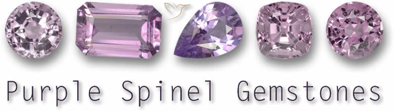 Pierres précieuses de spinelle violet