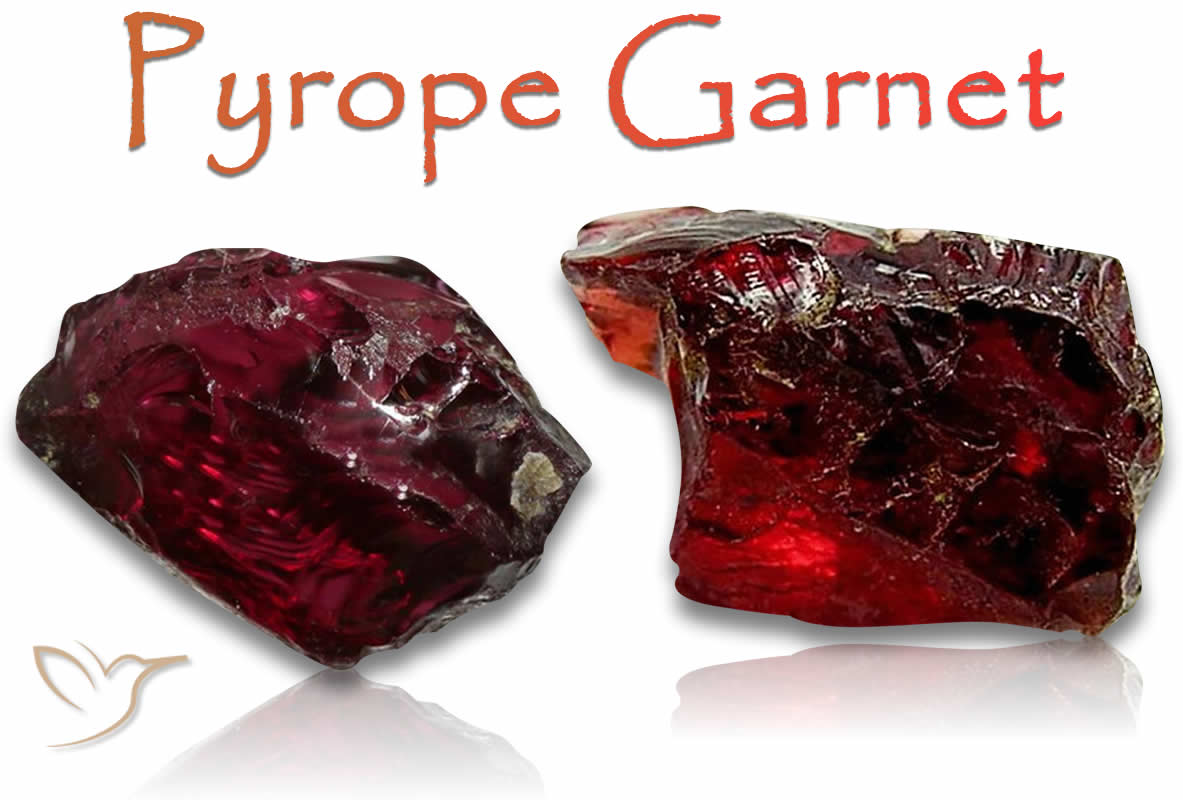 Pierres brutes de grenat pyrope