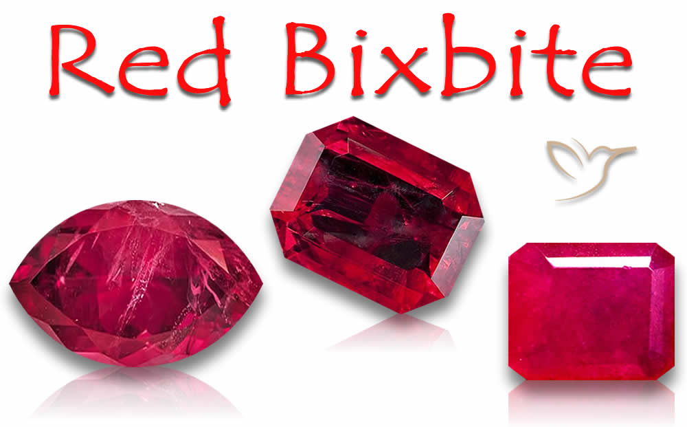 Pierres précieuses rouges Bixbite