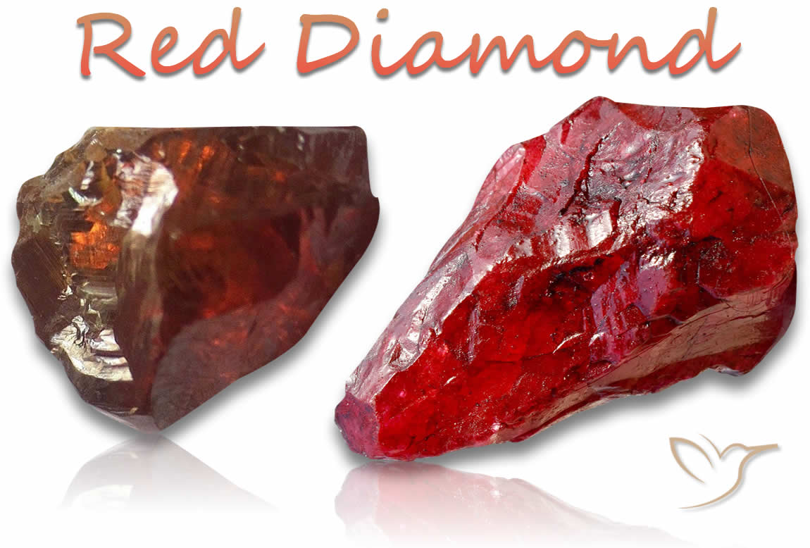 Pierres de diamant rouge brut
