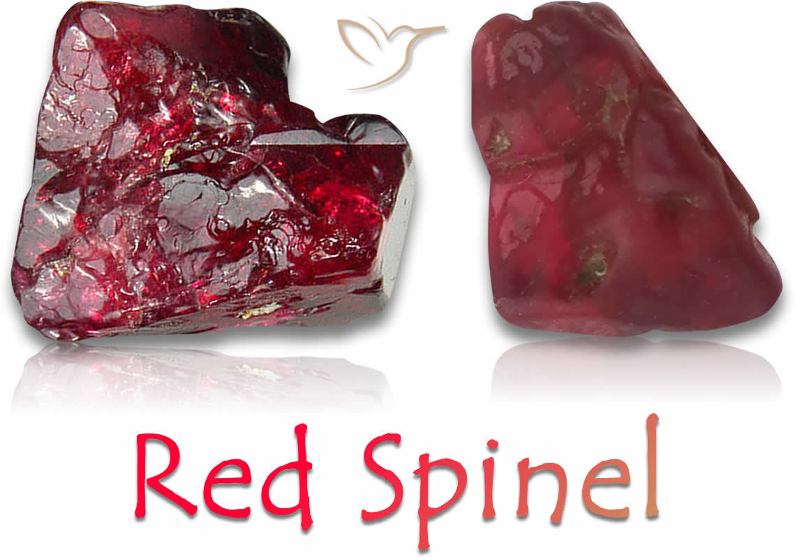 Pierres de spinelle rouge brutes