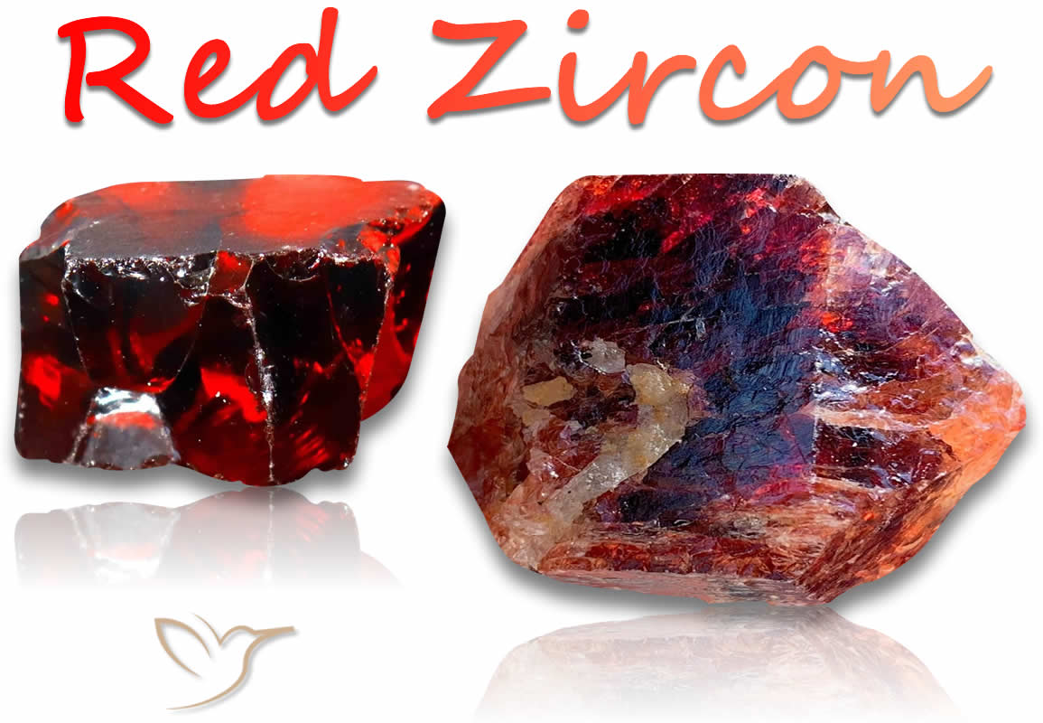 Pierres de Zircon rouge brut