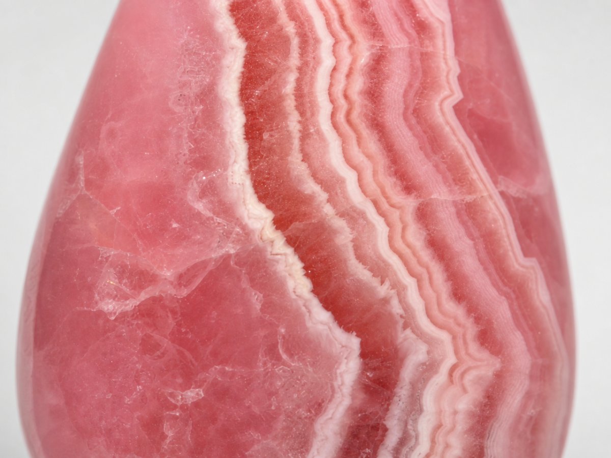 Gros plan sur des pierres précieuses de rhodochrosite naturelle