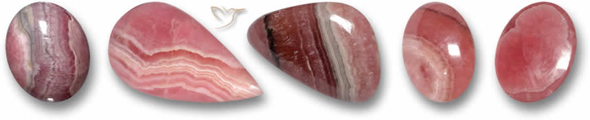 Pierres précieuses de rhodochrosite