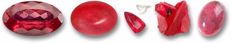 Pierres précieuses de rhodonite