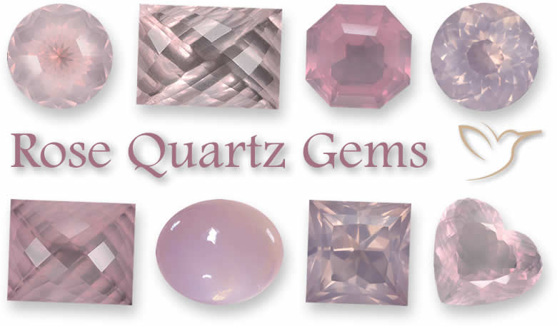 Pierres précieuses naturelles de quartz rose