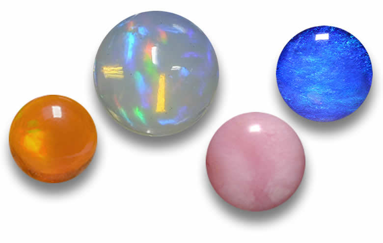 Loose Round Opal Stones, Shop Faceted and Cabochon Opals for Jewelry, Wholesale Round Opal