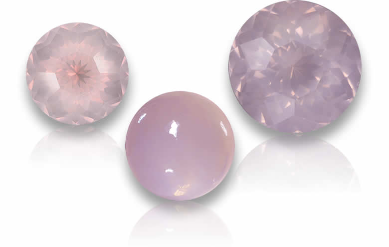 Round Rose Quartz Gemstones - Natural, Certified