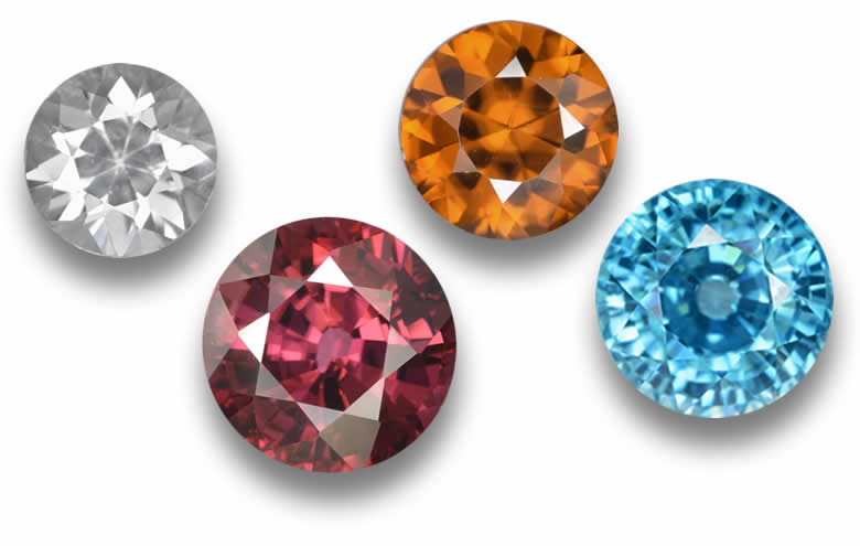 Shop Loose Round Zircon, Calibrated, Faceted Round Zircon Gemstones, Wholesal Round Zircon