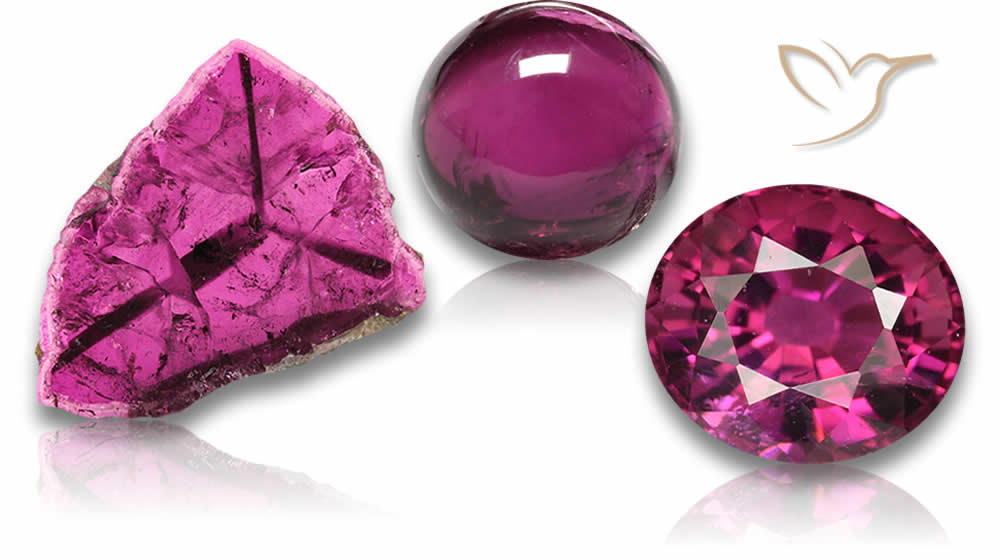 Tourmaline Rubellite - Brute et polie