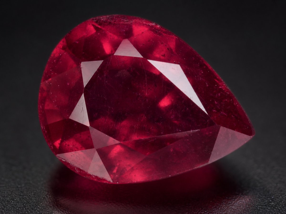 Gros plan sur des rubis naturels