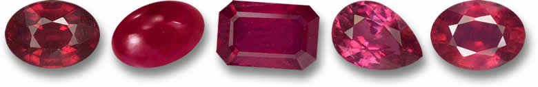 Pierres précieuses rubis naturelles