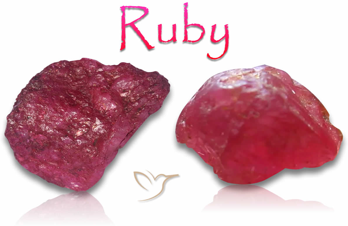 Pierres de rubis bruts