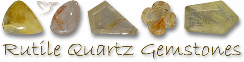 Pierres précieuses en quartz rutile