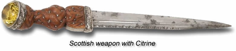 Arme écossaise avec de la citrine