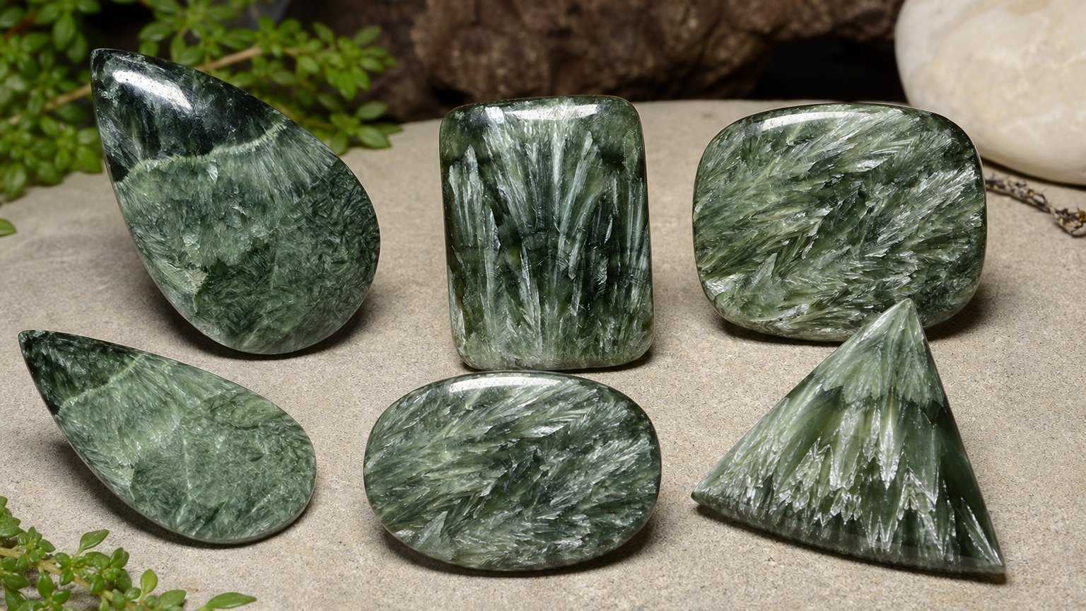 Pierres précieuses de séraphinite naturelle - guide d'achat