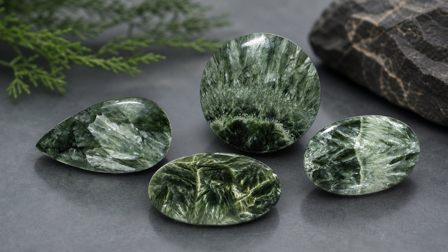 Pierres précieuses de séraphinite naturelle - guide d'achat