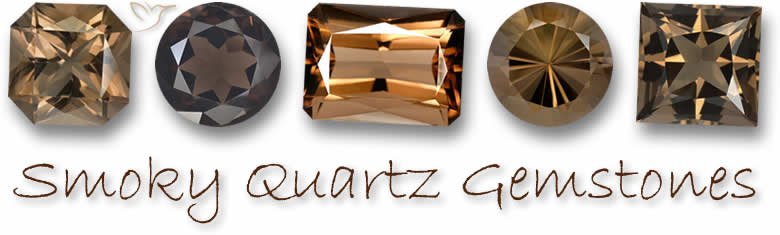 Pierres précieuses naturelles de quartz fumé