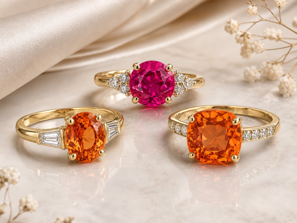 Les saphirs Songea sont présentés dans des bijoux.