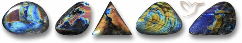 Pierres précieuses de spectrolite
