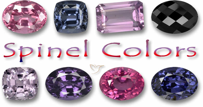 Gamme de couleurs de spinelle