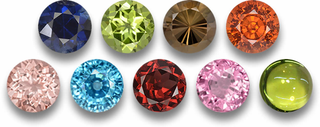Sélection de pierres précieuses rondes de 7 mm en vrac